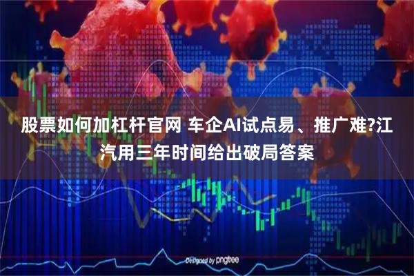 股票如何加杠杆官网 车企AI试点易、推广难?江汽用三年时间给出破局答案