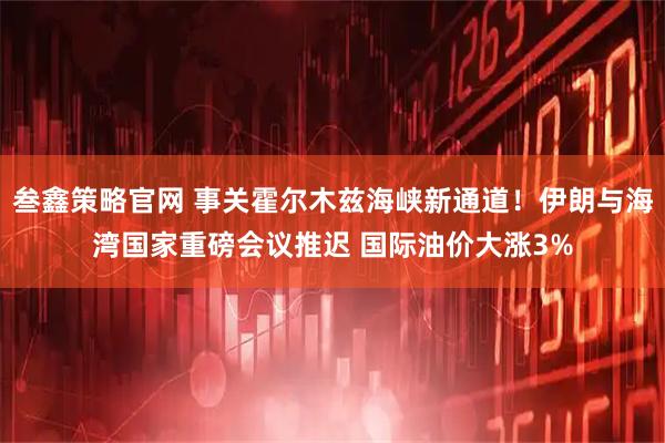 叁鑫策略官网 事关霍尔木兹海峡新通道！伊朗与海湾国家重磅会议推迟 国际油价大涨3%